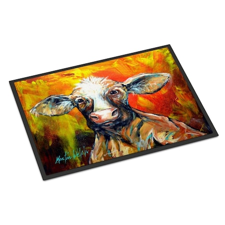 Carolines Treasures 24 x 36 in. Happy Cow Indoor or Outdoor Mat MW1277JMAT